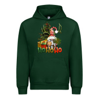 Forest Green Ho Ho Ho Christmas Gnome Urban Hoodie - BundleAndBundleShop