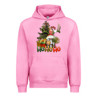 Fuchsia Pink Ho Ho Ho Christmas Gnome Urban Hoodie - BundleAndBundleShop