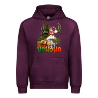 Mauve Wine Ho Ho Ho Christmas Gnome Urban Hoodie - BundleAndBundleShop
