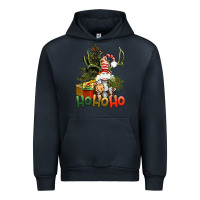 Navy Ho Ho Ho Christmas Gnome Urban Hoodie - BundleAndBundleShop