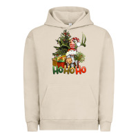 Pigment French Oak Ho Ho Ho Christmas Gnome Urban Hoodie - BundleAndBundleShop
