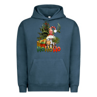 Pigment Midnight Navy Ho Ho Ho Christmas Gnome Urban Hoodie - BundleAndBundleShop