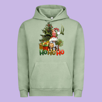 Ho Ho Ho Christmas Gnome Urban Hoodie Designed By Bundleandbundleshop