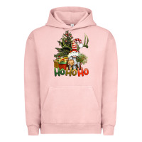 Pigment Salmon Ho Ho Ho Christmas Gnome Urban Hoodie - BundleAndBundleShop