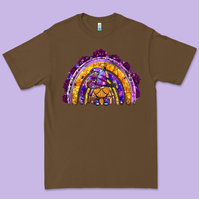 Witchy Gnome Rainbow Premium Tee Designed By Bundleandbundleshop