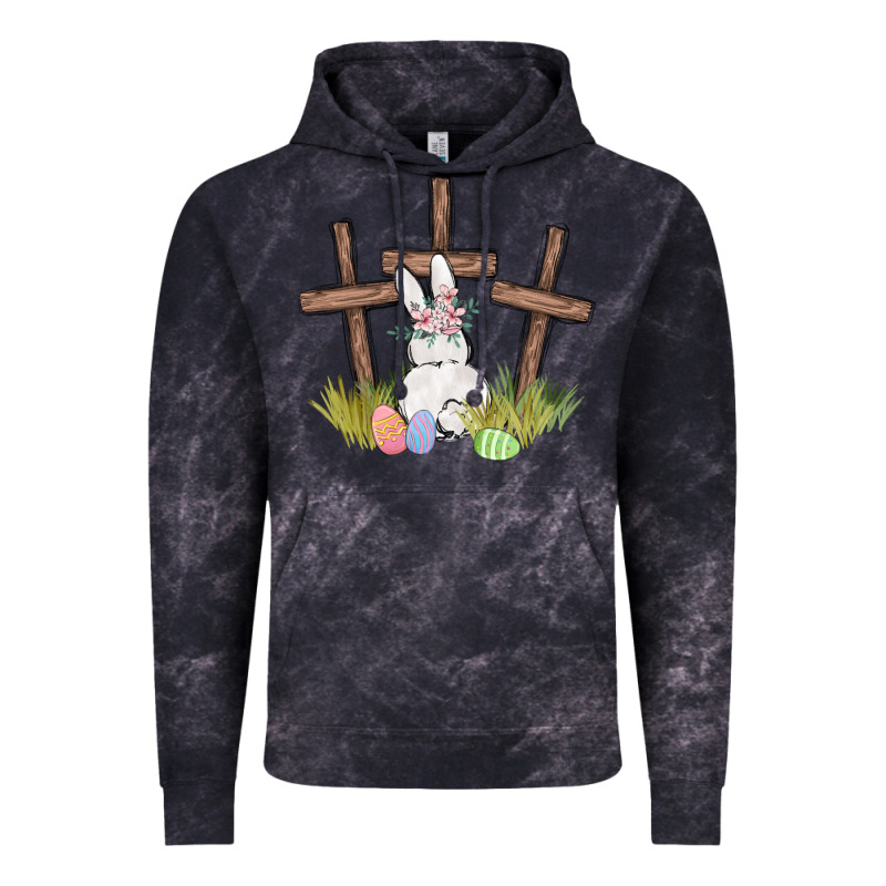 Floral Watercolor Easter Bunny Cross Vintage Hoodie by MaliasSmallBusiness | Teevron
