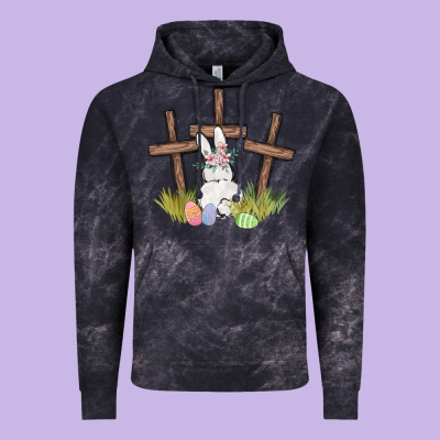 Floral Watercolor Easter Bunny Cross Vintage Hoodie Designed By Maliassmallbusiness