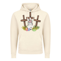 Vintage Artic floral watercolor easter bunny cross Vintage Hoodie - MaliasSmallBusiness
