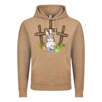 Vintage Coffee floral watercolor easter bunny cross Vintage Hoodie - MaliasSmallBusiness