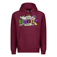 Burgundy dentist mardi gras Premium Hoodie - CowGirlArtShop