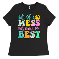 Black bit of a mess but doing my best Ladies Tee - JahusDesignShop