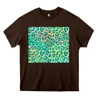 Green Leopard Glitter Heavy Core Tee | Teevron
