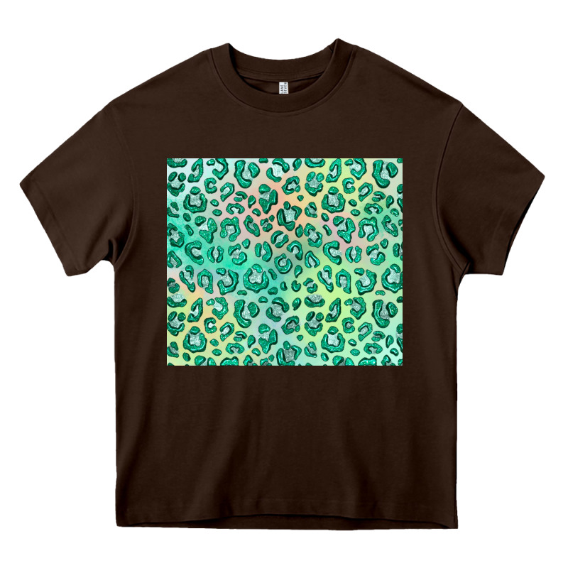 Green Leopard Glitter Heavy Core Tee by JahusDesignShop | Teevron