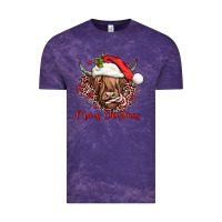 Cloud Purple mooey christmas cow Vintage Tee - JahusDesignShop