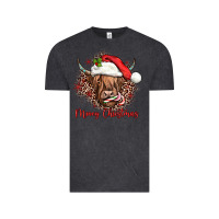 Mooey Christmas Cow Vintage Tee | Teevron