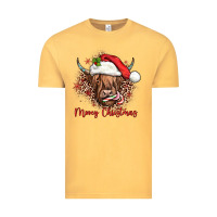 Vintage Mustard mooey christmas cow Vintage Tee - JahusDesignShop