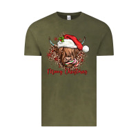 Vintage Olive mooey christmas cow Vintage Tee - JahusDesignShop