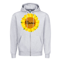 Heather Grey Sunflower Mama Zipper Hoodie - Bettercallsaul