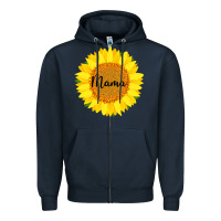 Navy Sunflower Mama Zipper Hoodie - Bettercallsaul