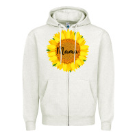 Oatmeal Heather Sunflower Mama Zipper Hoodie - Bettercallsaul