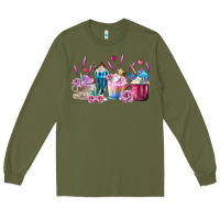 Army Green Unicorn Coffee Cups Long Sleeve Tee - MaliasSmallBusiness