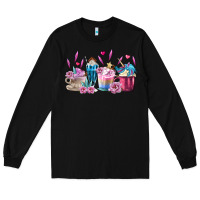 Black Unicorn Coffee Cups Long Sleeve Tee - MaliasSmallBusiness