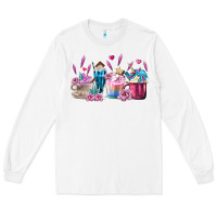 White Unicorn Coffee Cups Long Sleeve Tee - MaliasSmallBusiness