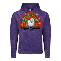 Cloud Purple merry christmas santa rainbow Vintage Hoodie - Jasminsmagicworld