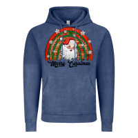 Vintage Denim merry christmas santa rainbow Vintage Hoodie - Jasminsmagicworld