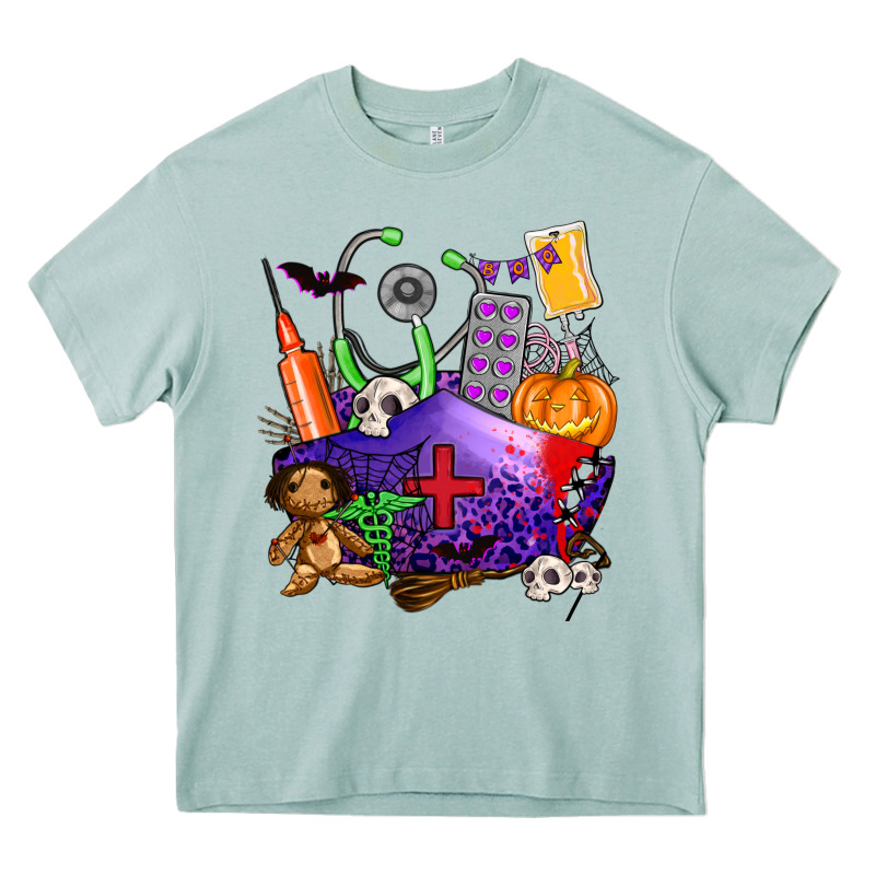 Zombie Nurse   Halloween Heavy Core Tee by AdoDesignShop | Teevron