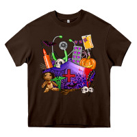 Chocolate Brown zombie nurse   halloween Heavy Core Tee - AdoDesignShop
