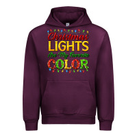Mauve Wine christmas lights are my favorite color Urban Hoodie - FaDigitalArtStudio