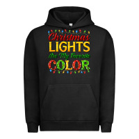 Pigment Black christmas lights are my favorite color Urban Hoodie - FaDigitalArtStudio