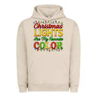 Pigment French Oak christmas lights are my favorite color Urban Hoodie - FaDigitalArtStudio