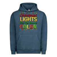 Pigment Midnight Navy christmas lights are my favorite color Urban Hoodie - FaDigitalArtStudio