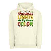 Pigment Pistachio christmas lights are my favorite color Urban Hoodie - FaDigitalArtStudio