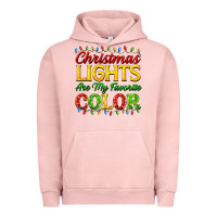 Pigment Salmon christmas lights are my favorite color Urban Hoodie - FaDigitalArtStudio