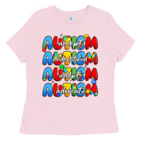 Bubblegum Pink autism accept understand adopt advocate Ladies Tee - JahusDesignShop