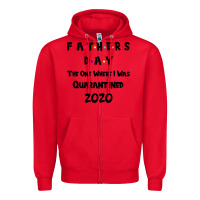 Red Father s Day The One Where I Was Quarantined 2020 Zipper Hoodie - Bettercallsaul