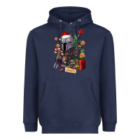 Navy Christmas gnome Heavyweight Hoodie - CowGirlArtShop