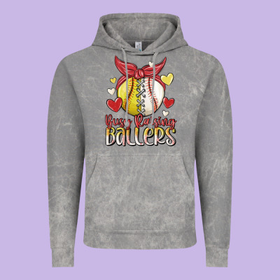 Busy Raising Ballers Vintage Hoodie Designed By Maliassmallbusiness