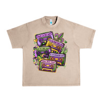 French Oak mardi gras cassette tapes Urban Heavy Tee - MaliasSmallBusiness