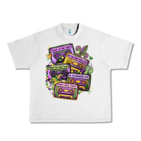 Lunar Rock mardi gras cassette tapes Urban Heavy Tee - MaliasSmallBusiness