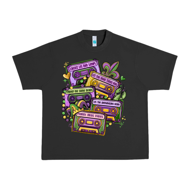 Mardi Gras Cassette Tapes Urban Heavy Tee by MaliasSmallBusiness | Teevron