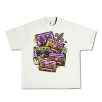 Pistachio mardi gras cassette tapes Urban Heavy Tee - MaliasSmallBusiness