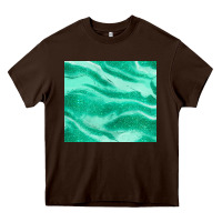Chocolate Brown green glitter Heavy Core Tee - JahusDesignShop