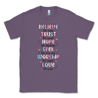 Lavender believe like mary trust like joseph valentine s da Classic Tee - MaliasSmallBusiness