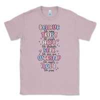Lilac believe like mary trust like joseph valentine s da Classic Tee - MaliasSmallBusiness