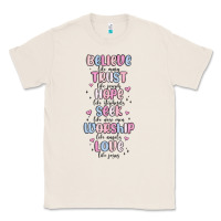 Natural believe like mary trust like joseph valentine s da Classic Tee - MaliasSmallBusiness