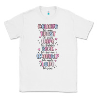 White believe like mary trust like joseph valentine s da Classic Tee - MaliasSmallBusiness